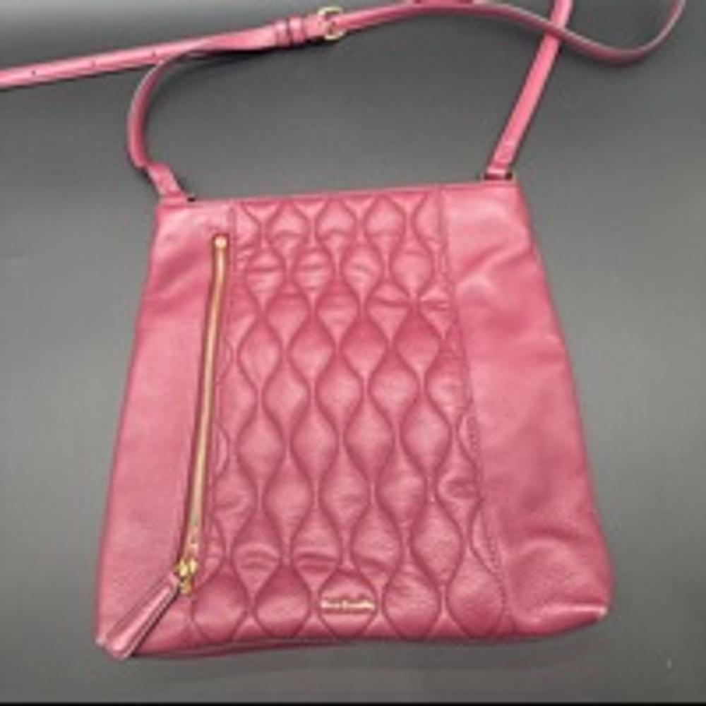VERA BRADLEY Molly Quilted Leather Crossbody Bag Wine